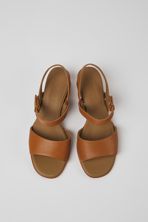 CAMPER Katie - Sandals For Women - Brown, Size 37, Smooth Leather