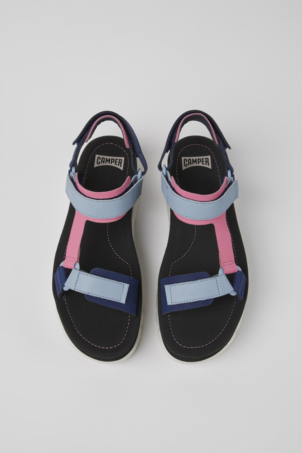 CAMPER Oruga Up - Sandals For Women - Blue,Pink, Size 35, Smooth Leather