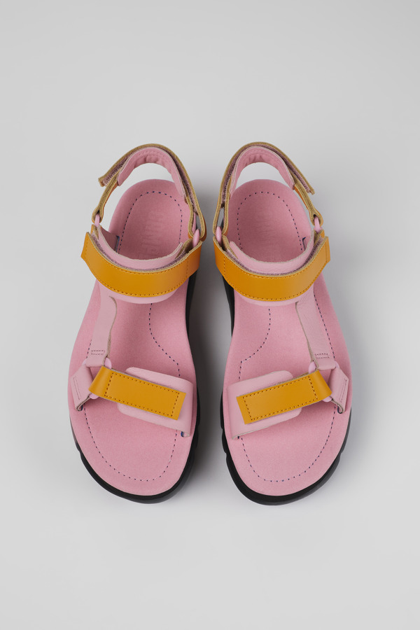 CAMPER Oruga Up - Sandals For Women - Pink,Orange, Size 41, Smooth Leather