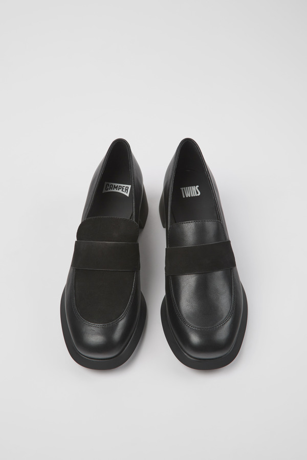 CAMPER Twins - Loafers For Women - Black, Size 36, Smooth Leather