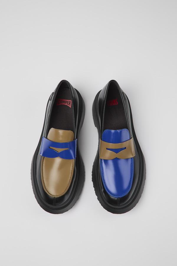 CAMPER Twins - Elegante Schuhe Für Damen - Schwarz,Braun ,Blau, Größe 40, Glattleder