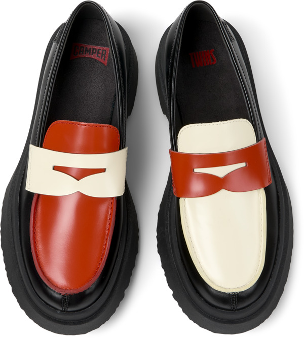  CAMPER Twins - Επίσημα παπούτσια Για Γυναικεία - Μαύρο,Κόκκινο,Λευκό, Μέγεθος 39, Smooth leather - 5