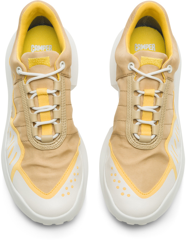  CAMPER CRCLR - Sneakers Για Γυναικεία - Μπεζ,Λευκό,Κίτρινο, Μέγεθος 39, Cotton fabric/Smooth leather - 5