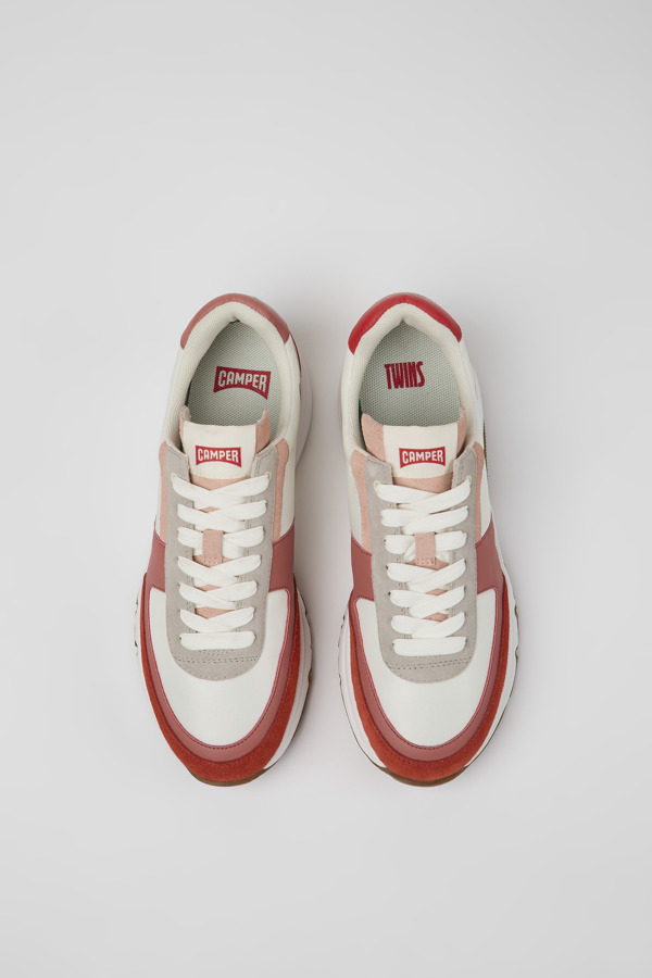 CAMPER Twins - Sneaker Für Damen - Rot,Weiß,Rosa, Größe 40, Textile
