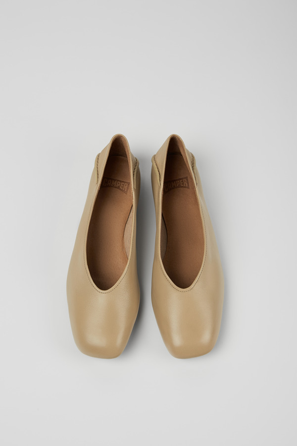 CAMPER Casi Myra - Ballerinas For Women - Beige, Size 4, Smooth Leather