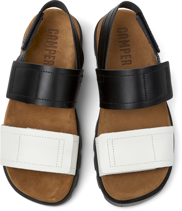  CAMPER Brutus Sandal - Πέδιλα Για Γυναικεία - Μαύρο,Λευκό, Μέγεθος 38, Smooth leather - 5