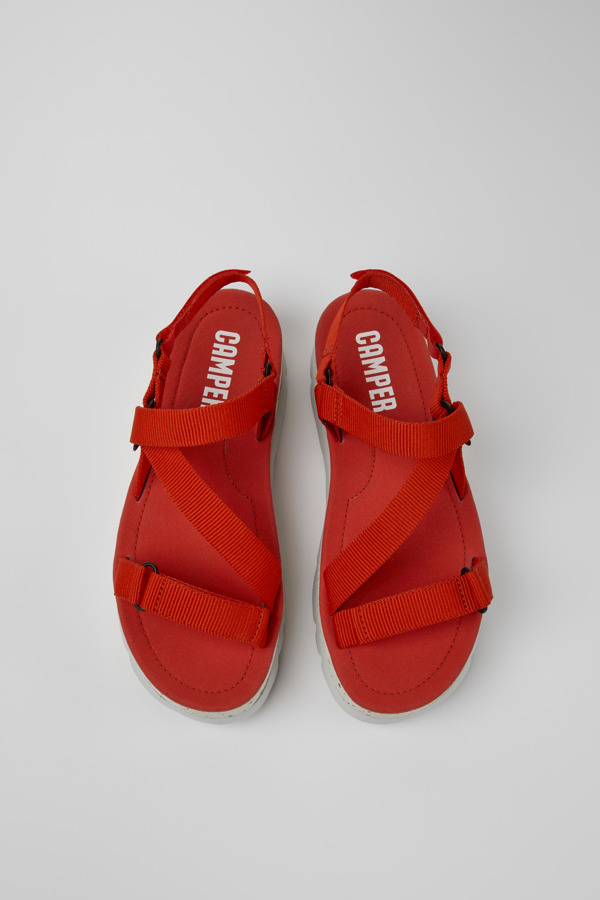 CAMPER Oruga Up - Sandals For Women - Red, Size 42, Cotton Fabric