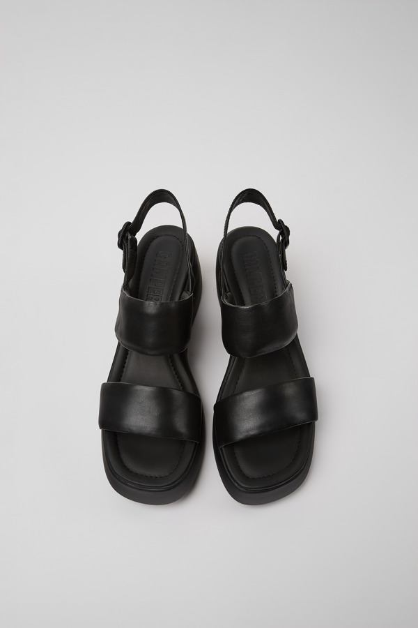 CAMPER Kaah - Sandals For Women - Black, Size 40, Smooth Leather