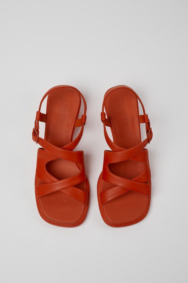 CAMPER Dina - Sandals For Women - Red, Size 38, Smooth Leather