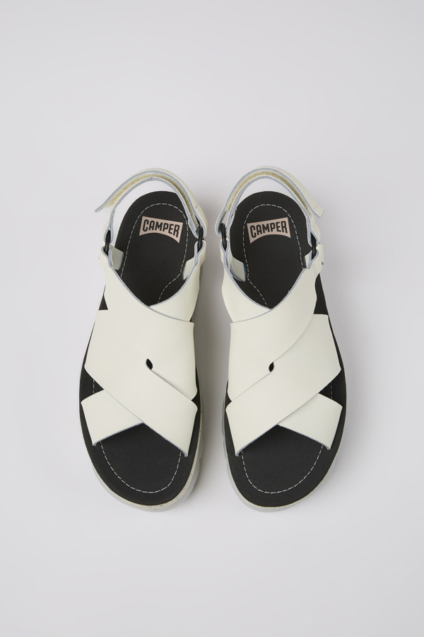 CAMPER Oruga Up - Sandals For Women - White, Size 39, Smooth Leather
