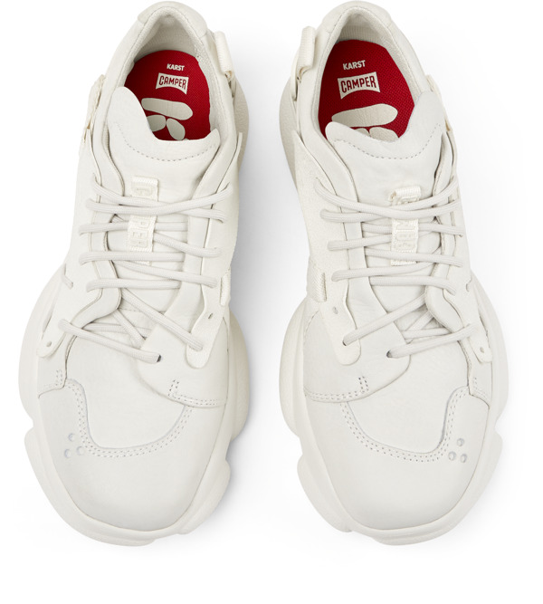  CAMPER Karst - Sneakers Για Γυναικεία - Λευκό, Μέγεθος 38, Smooth leather/Cotton fabric - 5