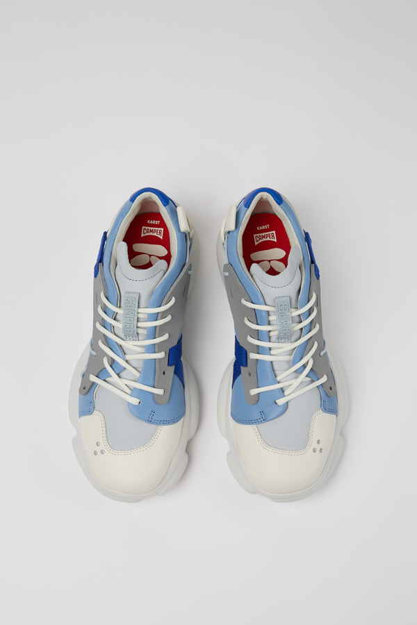 CAMPER Karst - Sneaker Für Damen - Blau,Grau,Weiß, Größe 41, Glattleder/Textile