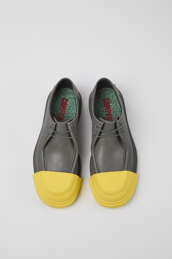 CAMPER Junction - Zapatos De Cordones Para Mujer - Gris, Talla 37, Piel Lisa
