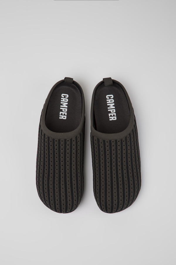 CAMPER Wabi - Slippers For Women - Grey,Black, Size 38, Cotton Fabric