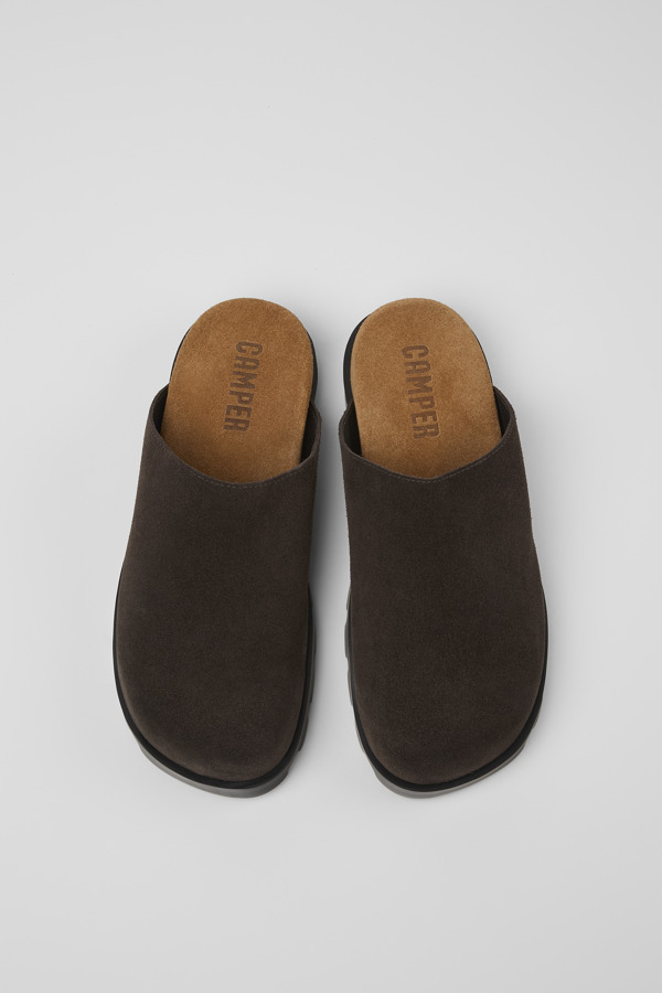 CAMPER Brutus Sandal - Clogs Για Γυναικεία - Γκρι, Μέγεθος 35, Suede