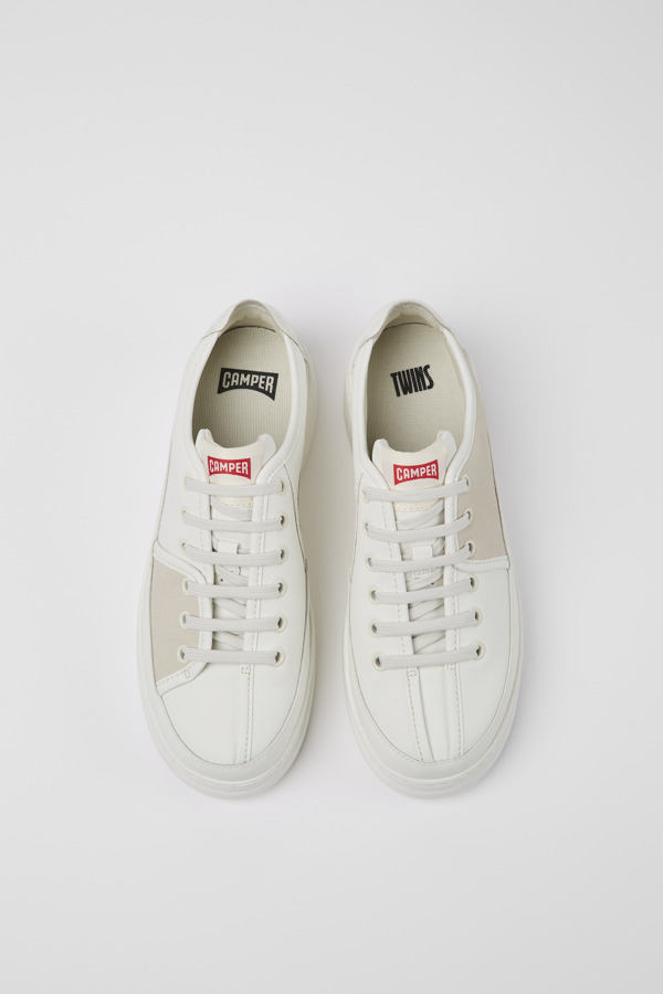 CAMPER Twins - Sneaker Für Damen - Weiß,Grau, Größe 38, Glattleder