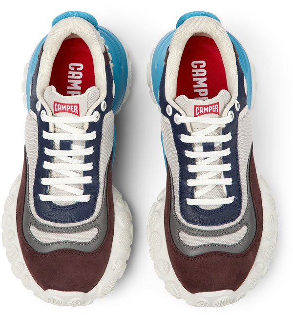  CAMPER Pelotas Mars - Sneakers Για Γυναικεία - Γκρι,Μπορντό,Μπλε, Μέγεθος 41, Cotton fabric/Smooth leather - 5