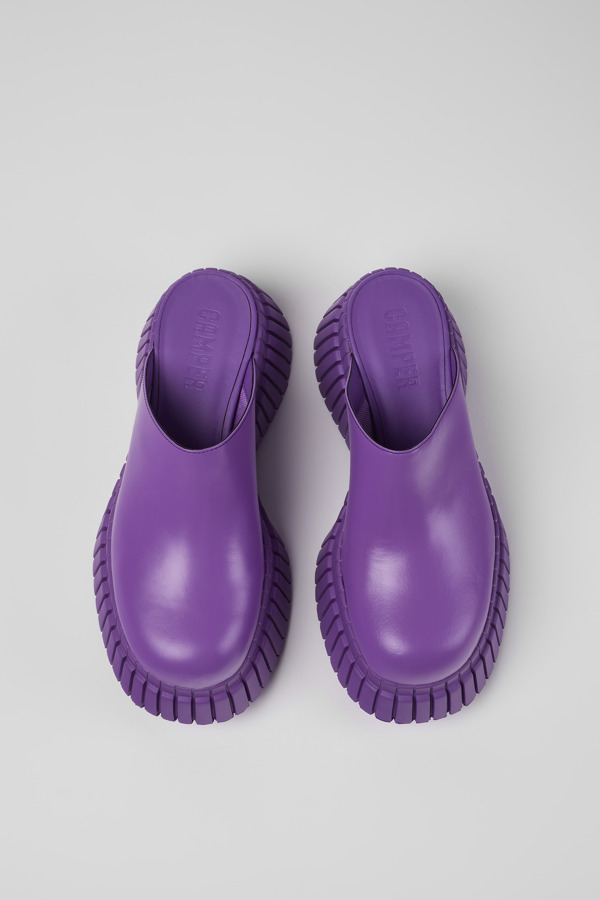 CAMPER BCN - Clogs For Women - Purple, Size 8, Smooth Leather