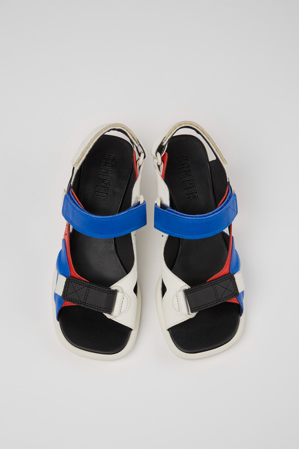 CAMPER Dina - Sandals For Women - White,Blue,Black, Size 36, Smooth Leather