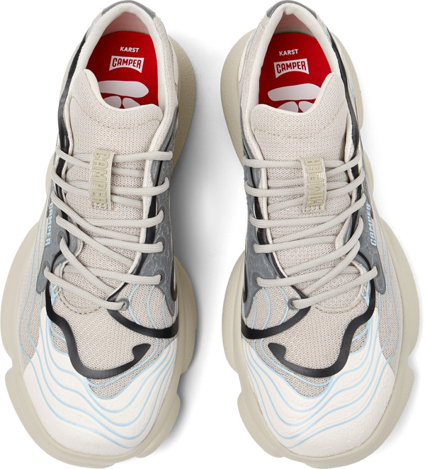  CAMPER Karst - Sneakers Για Γυναικεία - Γκρι,Λευκό,Μπλε, Μέγεθος 39, Cotton fabric - 5