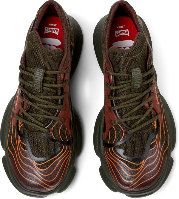  CAMPER Karst - Sneakers Για Γυναικεία - Πράσινο,Κόκκινο,Μαύρο, Μέγεθος 39, Cotton fabric - 5