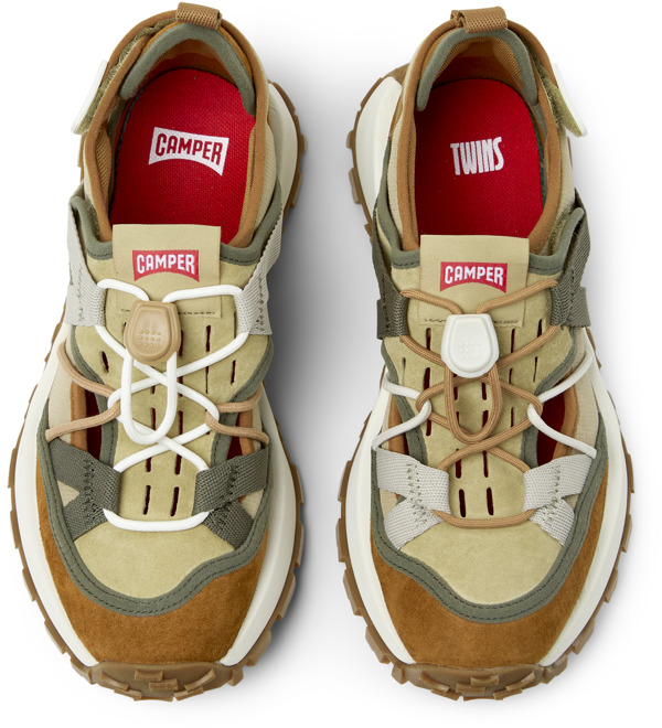  CAMPER Twins - Sneakers Για Γυναικεία - Μπεζ,Καφέ, Μέγεθος 36, Cotton fabric - 5