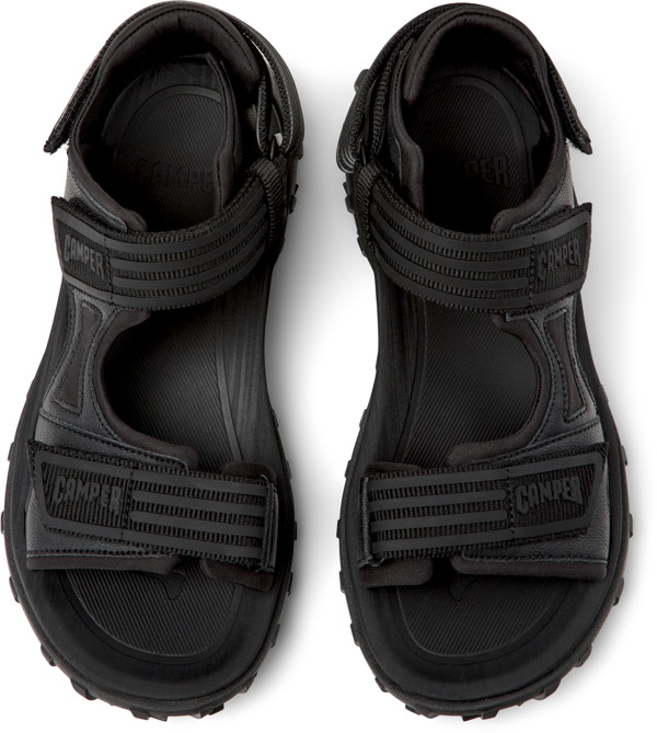  CAMPER Drift Trail Sandal - Πέδιλα Για Γυναικεία - Μαύρο, Μέγεθος 38, Smooth leather/Cotton fabric - 5