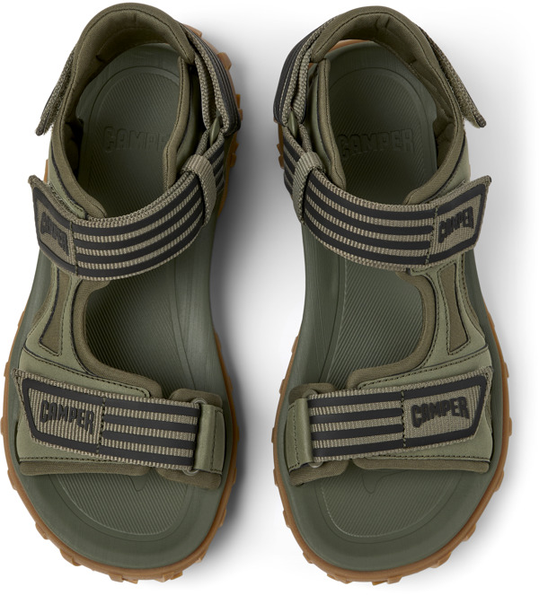  CAMPER Drift Trail Sandal - Πέδιλα Για Γυναικεία - Πράσινο, Μέγεθος 35, Cotton fabric/Smooth leather - 5