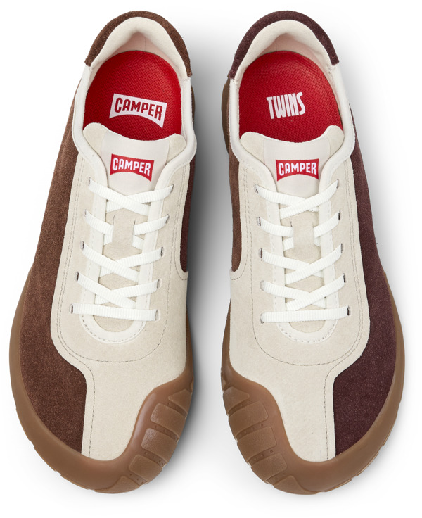  CAMPER Twins - Casual παπούτσια Για Γυναικεία - Μπορντό,Καφέ,Μπεζ, Μέγεθος 37, Suede - 5
