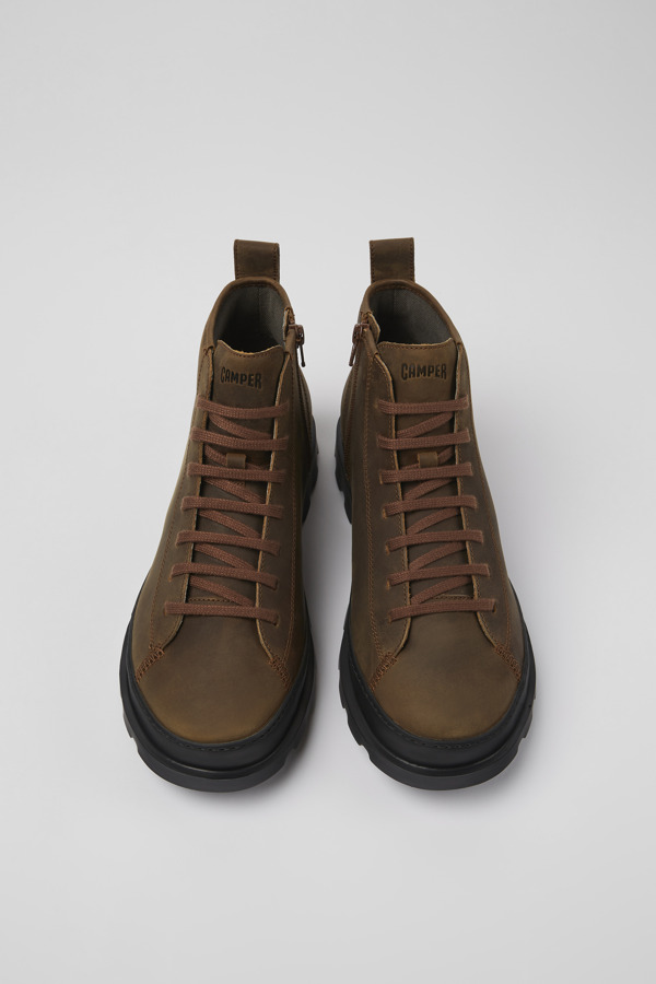 CAMPER Brutus - Botines Para Hombre - Marron, Talla 42, Ante O Piel Vuelta