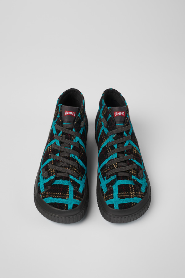 CAMPER Peu Roda - Sneakers For Men - Grey,Blue, Size 44, Cotton Fabric