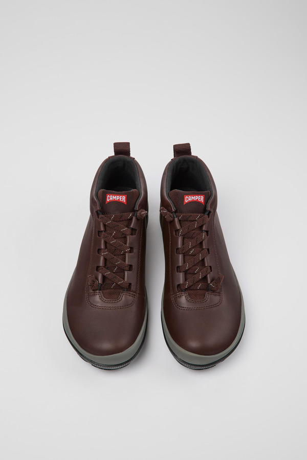 CAMPER Peu Pista GORE-TEX - Ankle Boots For Women - Burgundy, Size 6, Smooth Leather/Cotton Fabric