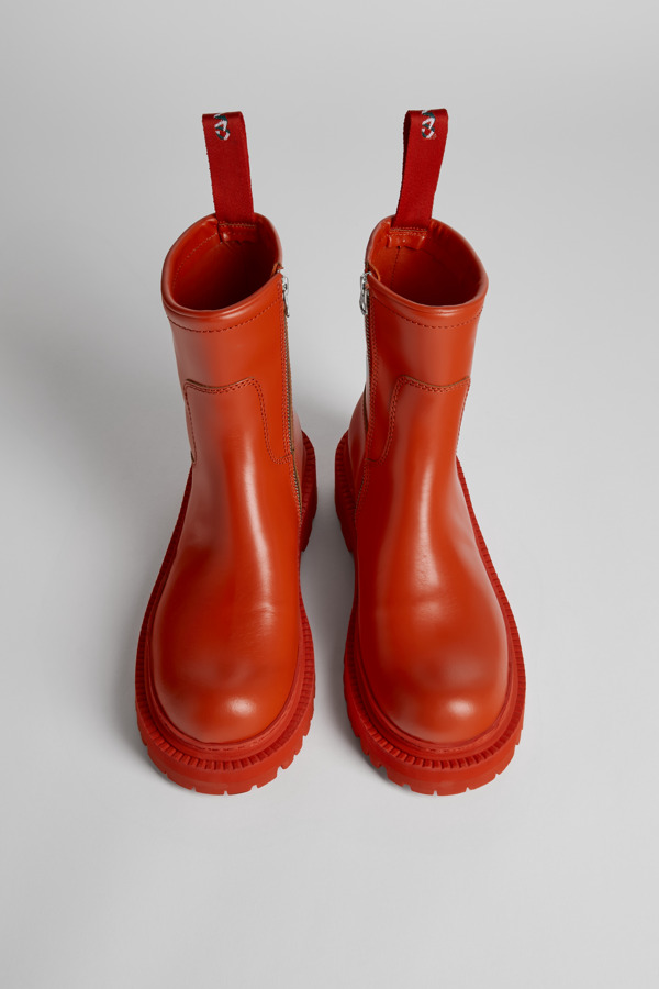 CAMPERLAB Eki - Laarzen Voor Dames - Rood, Maat 40, Smooth Leather
