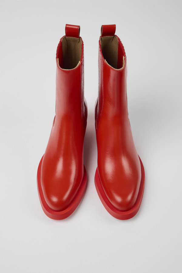 CAMPER Bonnie - Stiefel Für Damen - Rot, Größe 39, Glattleder