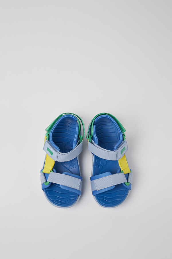 CAMPER Wous - Sandals For Girls - Blue,Yellow,Green, Size 25, Cotton Fabric