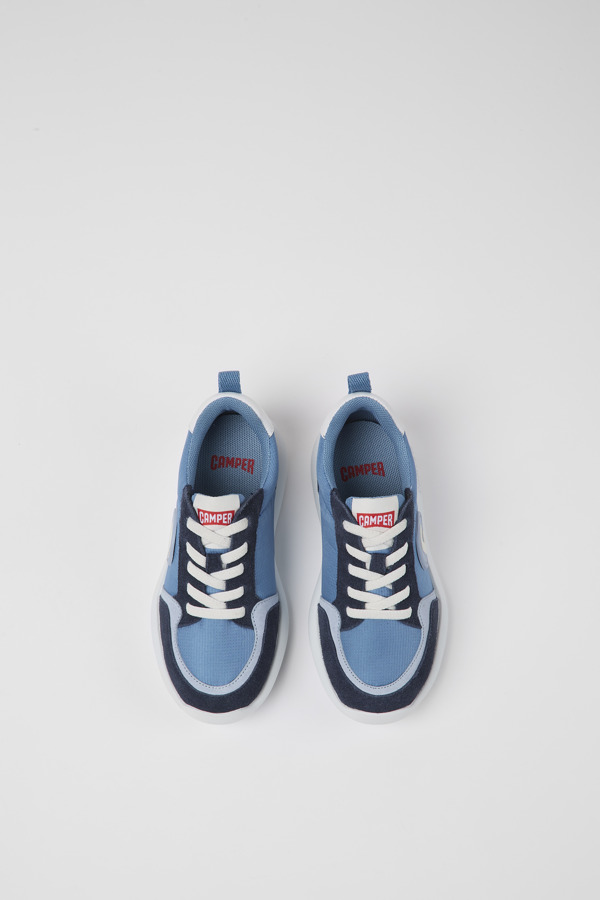 CAMPER Driftie - Sneaker Per Bimbe - Blu,Bianco, Taglia 28, Tessuto In Cotone