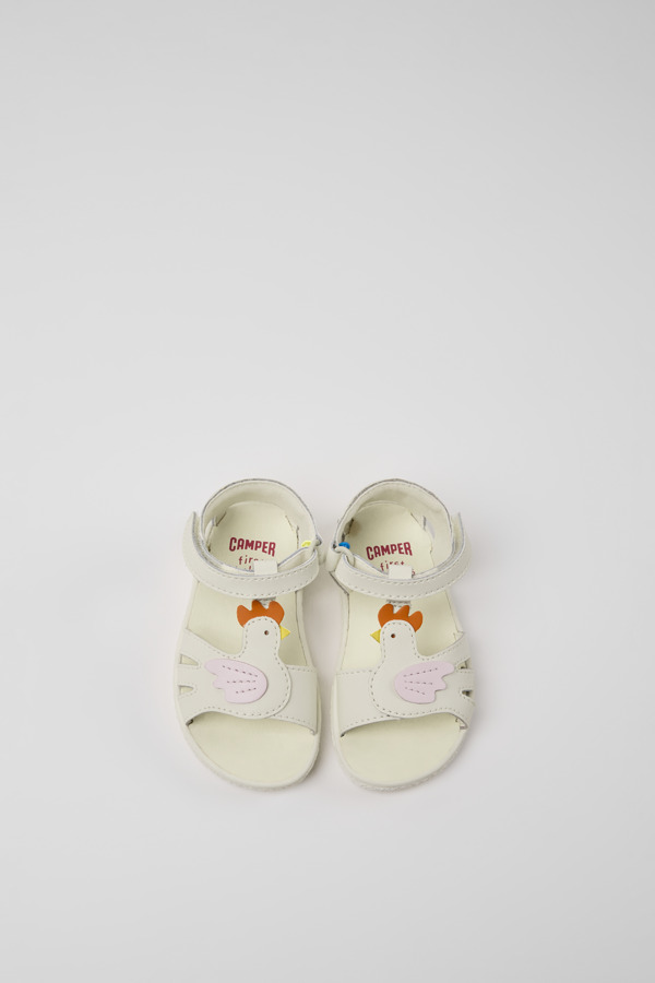 CAMPER Miko - Sandals For First Walkers - White, Size 21, Smooth Leather