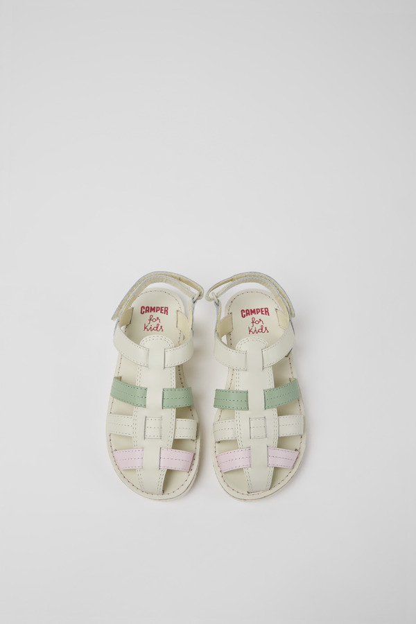 CAMPER Miko - Sandals For Girls - White, Size 35, Smooth Leather