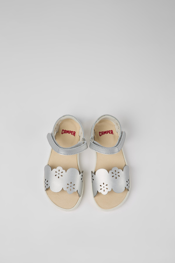 CAMPER Miko - Sandals For Girls - Grey, Size 25, Smooth Leather