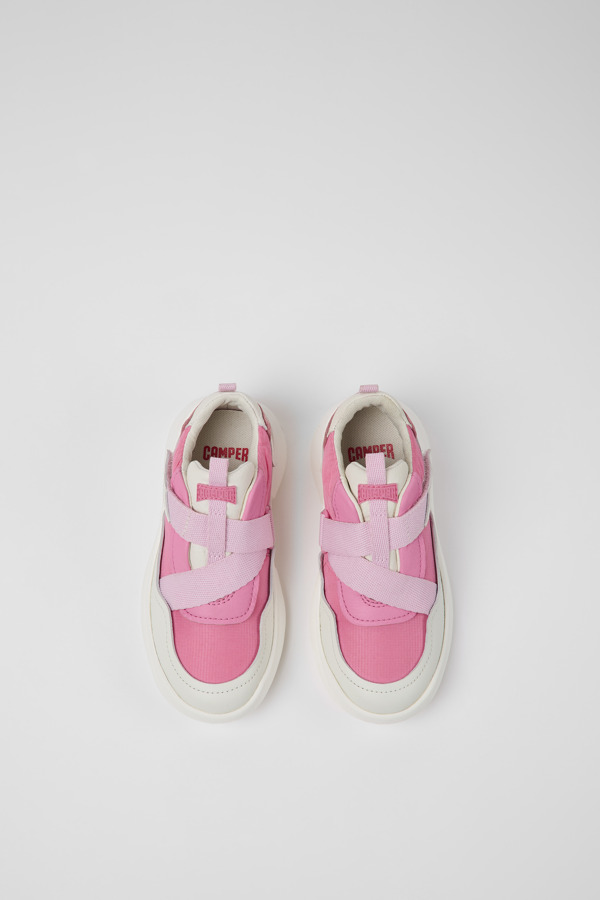 CAMPER CRCLR - Sneakers For Girls - Pink,White, Size 28, Smooth Leather/Cotton Fabric