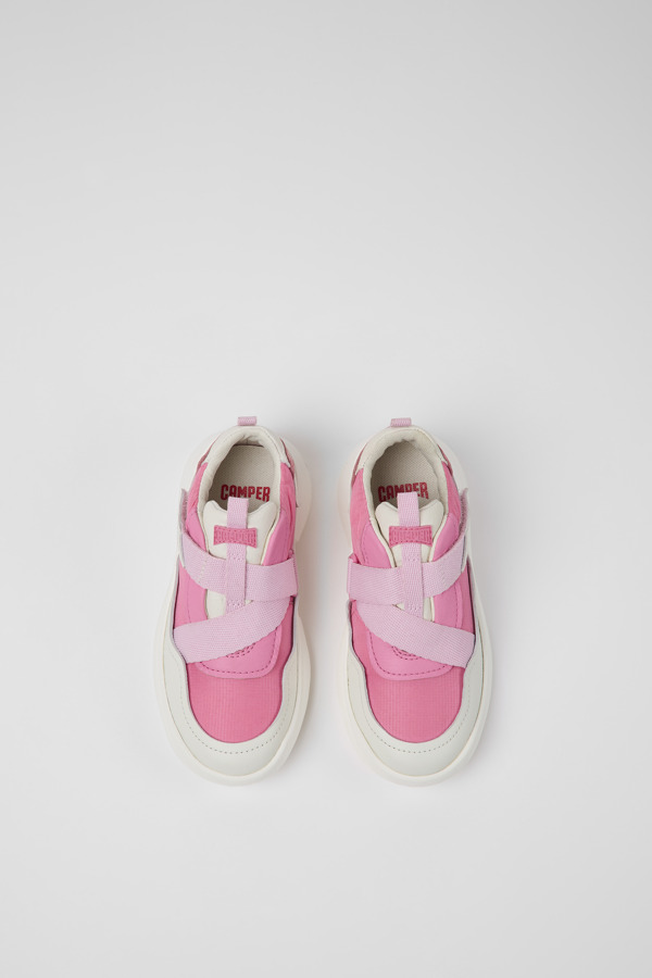 CAMPER CRCLR - Sneakers For Girls - Pink,White, Size 32, Smooth Leather/Cotton Fabric