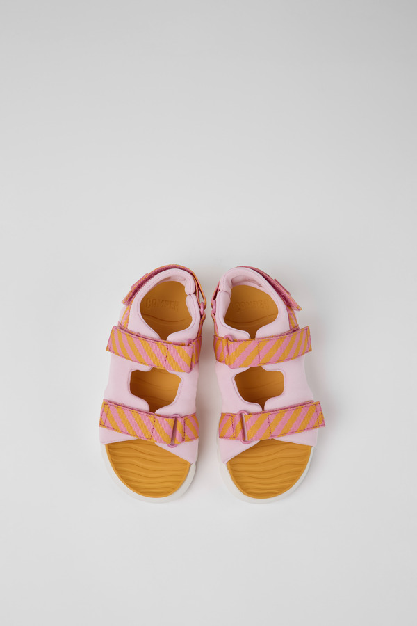 CAMPER Oruga - Sandals For Girls - Pink,Orange, Size 29, Cotton Fabric