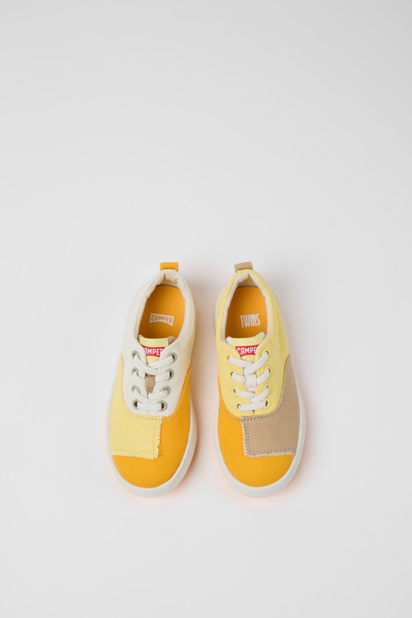 CAMPER Twins - Sneakers For Girls - Orange,Yellow,White, Size 31, Cotton Fabric