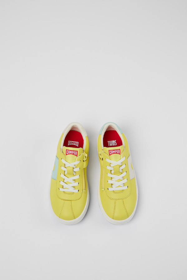 CAMPER Twins - Sneaker Für Mädchen - Gelb, Größe 26, Glattleder