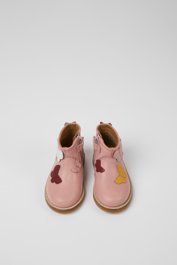 CAMPER Twins - Stiefel Für ERSTE SCHRITTE - Rosa, Größe 23, Glattleder