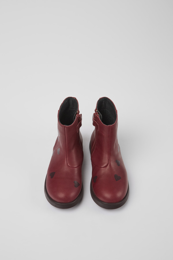 CAMPER Twins - Boots For Girls - Burgundy, Size 27, Smooth Leather