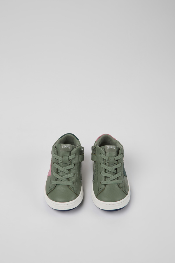 CAMPER Twins - Sneakers Voor Firstwalkers - Groen, Maat 22, Smooth Leather