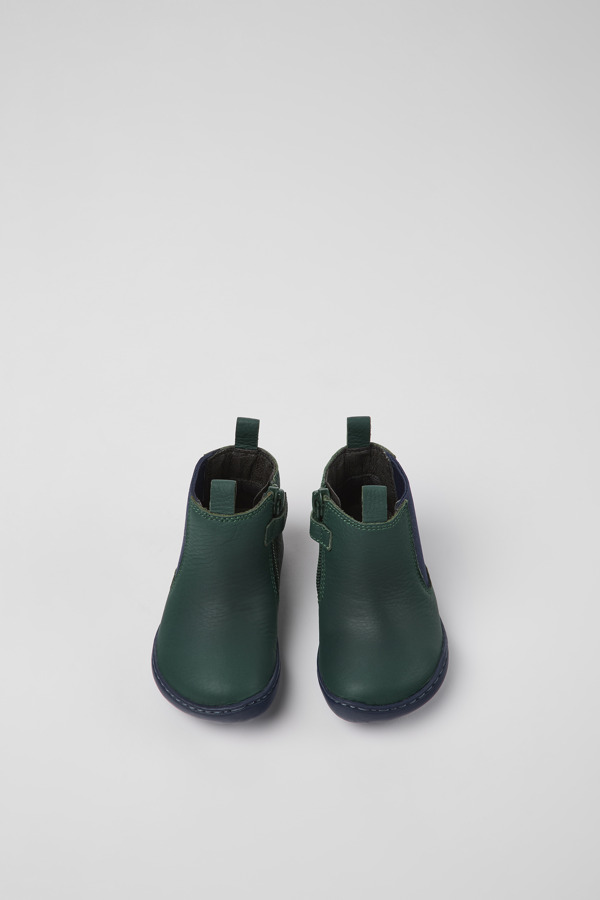 CAMPER Peu - Stiefel Für ERSTE SCHRITTE - Grün, Größe 23, Glattleder