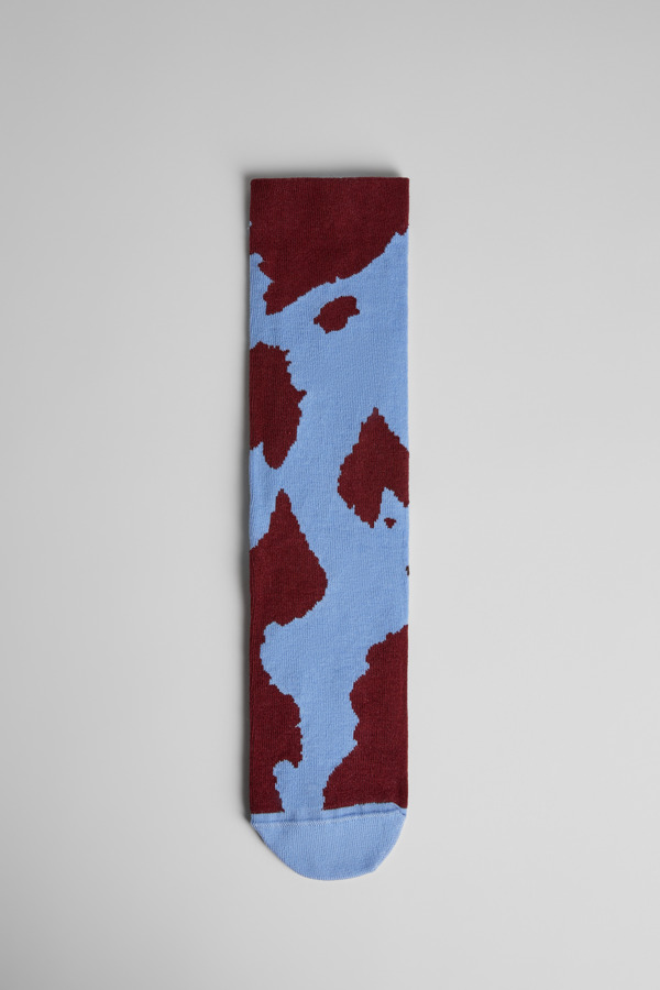 CAMPERLAB Spandalones Sox - Unisex Socks - Burgundy,Blue, Size L, Cotton Fabric