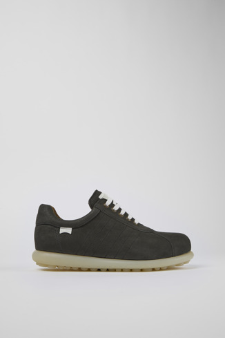 Side view of Pelotas Gray Nubuck Oxford Sneaker for Men